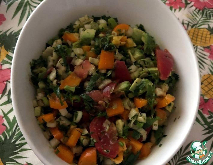 Рецепт: Салат с овощным фенхелем и перцем