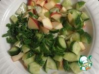 Салат из огурцов и яблок ингредиенты