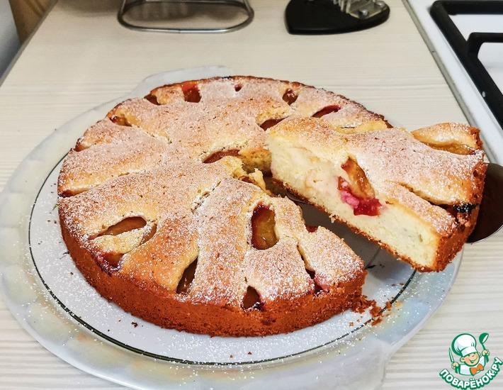 Рецепт: Ванильный пирог со сливами