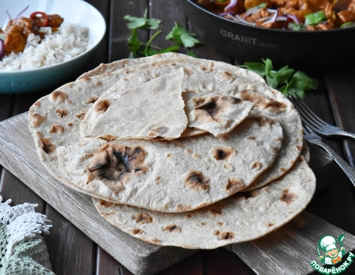 Рецепт: Индийские лепешки на сковороде