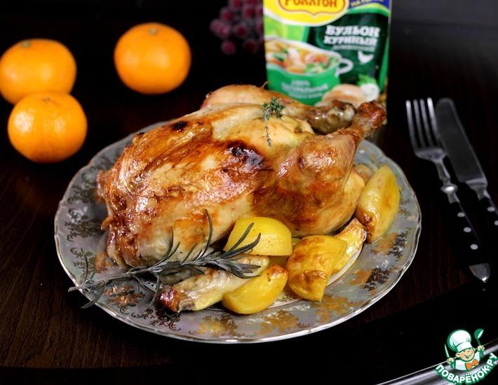 Рецепт: Запеченная курица Три мандарина