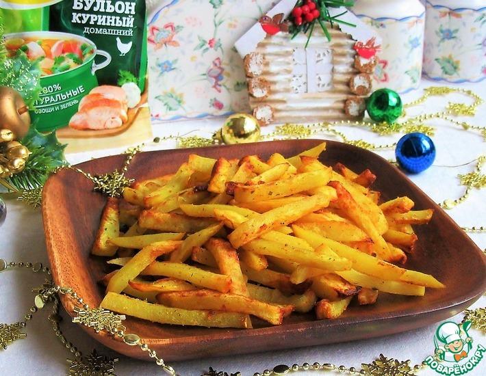 Рецепт: Пикантный картофель фри в аэрогриле