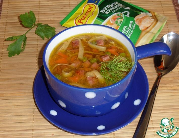 Рецепт: Овощной суп с лапшой