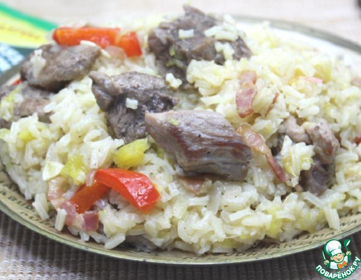 Рецепт: Филе бедра индейки с рисом