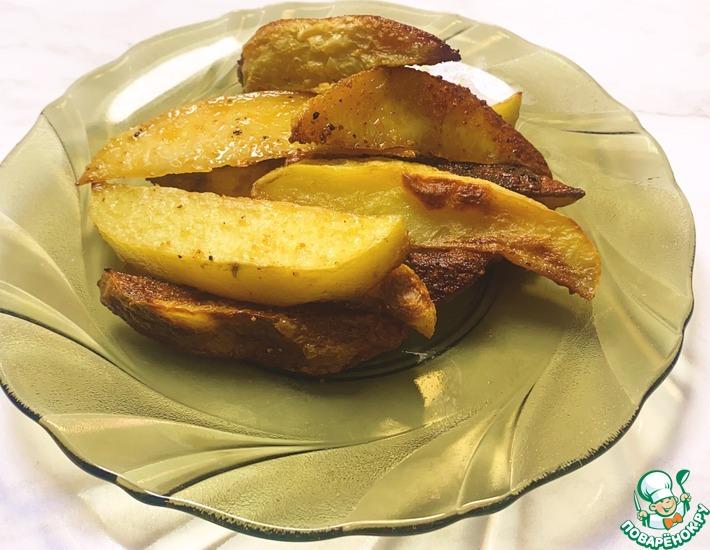 Рецепт: Картофель по-деревенски в микроволновке