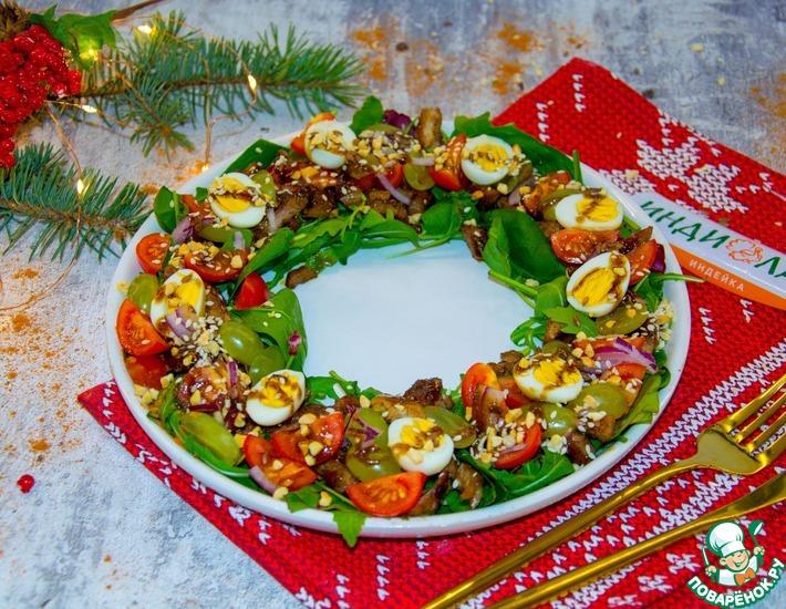 Рецепт: Новогодний салат Венок Адвента