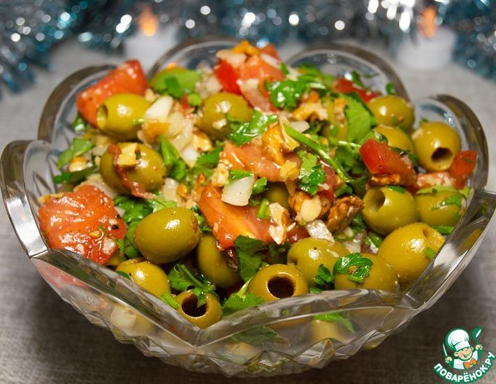 Рецепт: Армянский салат с оливками Базркани