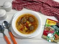 Суп с фрикадельками, фасолью и лапшой ингредиенты