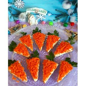 Праздничные бутерброды Морковки