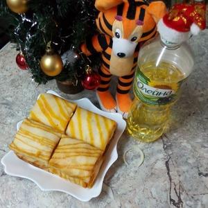 Тигровые блинчики с рисово-креветочной начинкой