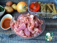 Свинина тушёная с овощами-гриль ингредиенты