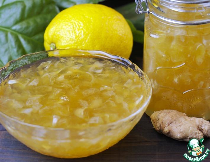 Рецепт: Лимонное варенье с имбирём за 3 минуты