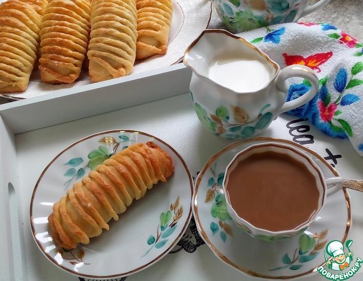 Рецепт: Творожные булочки с банановой начинкой