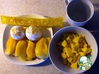 Десерт из джекфрута, апельсина и манго ингредиенты