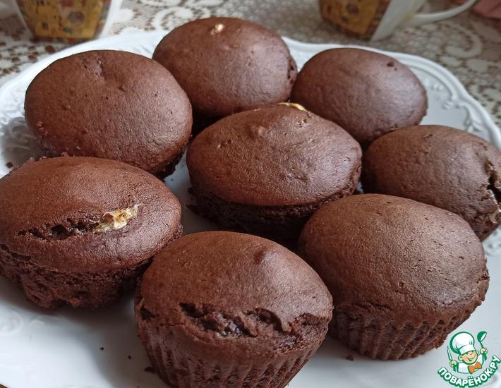 Рецепт: Шоколадные кексы с маршмеллоу
