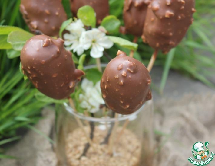 Рецепт: Творожные сырки в шоколадно-ореховой глазури