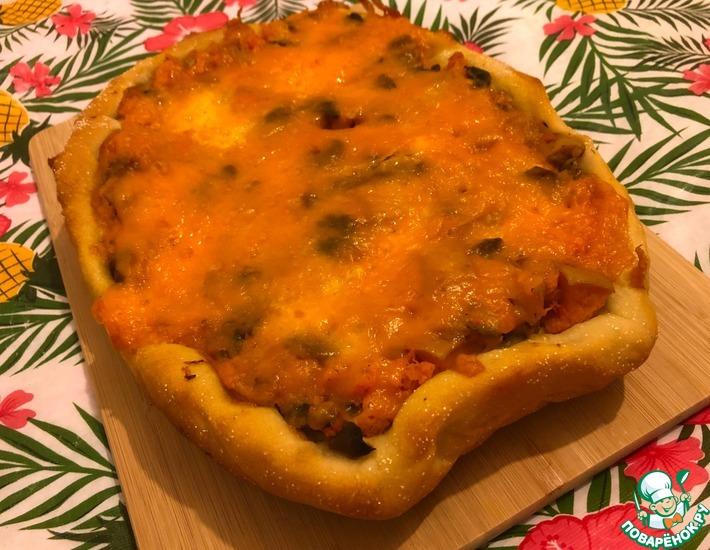 Рецепт: Пирог с тыквой, грибами и сыром