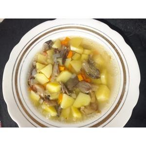 Картофельный суп с вешенками