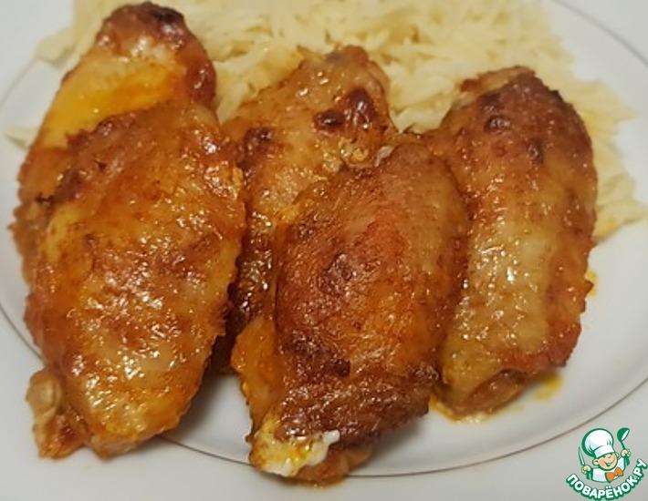 Рецепт: Куриные крылышки в майонезно-томатном соусе