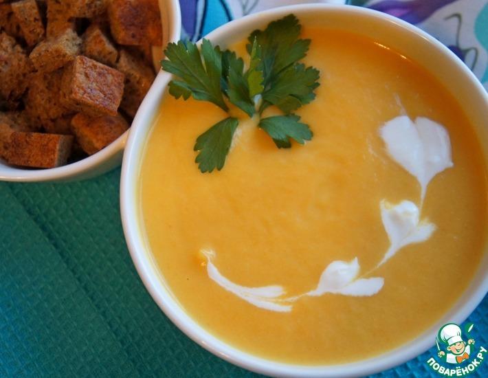 Рецепт: Кабачково-морковный суп-крем