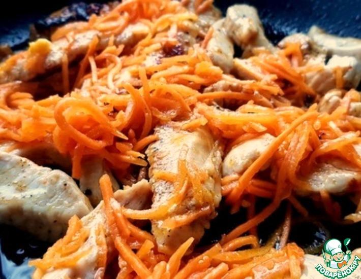 Рецепт: Курица с морковью по-корейски