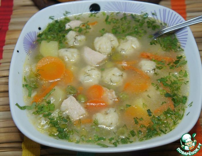 Рецепт: Суп с сырными клёцками