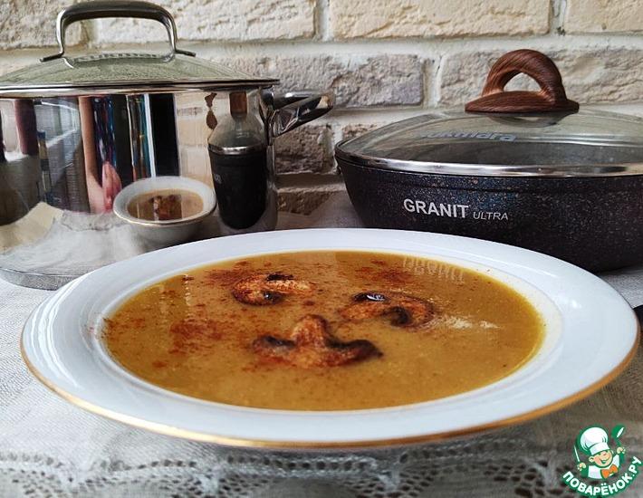 Рецепт: Крем-суп из батата с шампиньонами