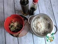 Курица с рисовой лапшой и овощами ингредиенты