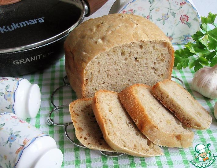 Рецепт: Хлеб на закваске с жареным луком