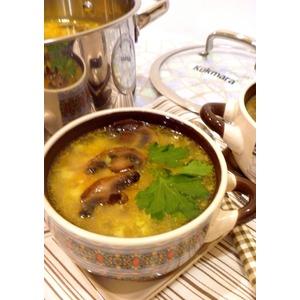 Овощной суп с грибами и вермишелью