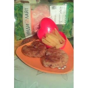 Котлеты «Любящие сердца» с картофелем фри