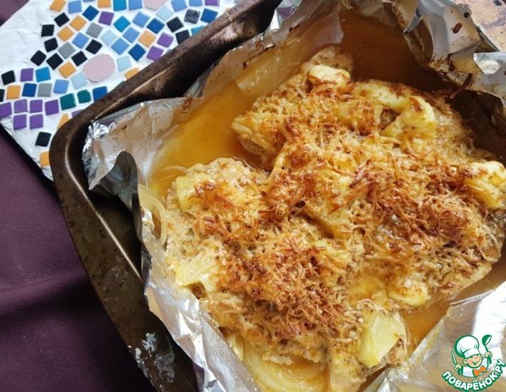 Рецепт: Филе куриное под ананасом