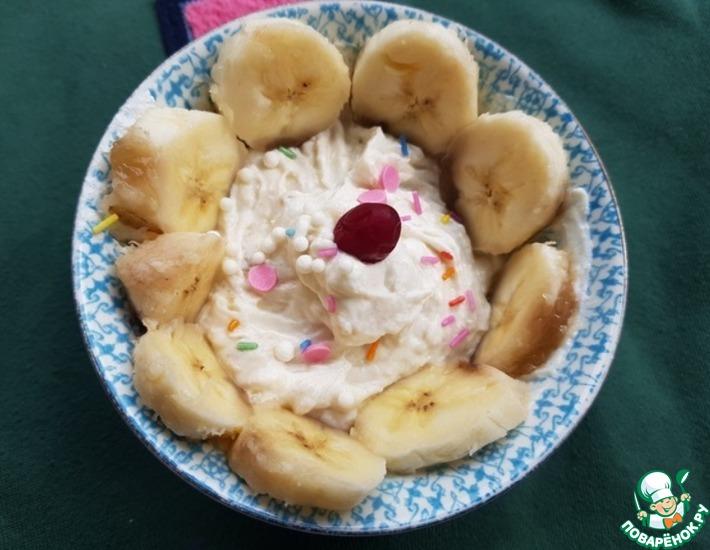 Рецепт: Творожно-банановый десерт