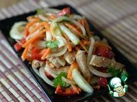 Корейский салат из индейки с овощами ингредиенты