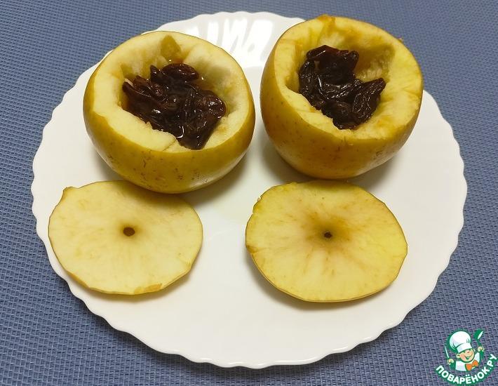 Рецепт: Яблоки с медом и изюмом