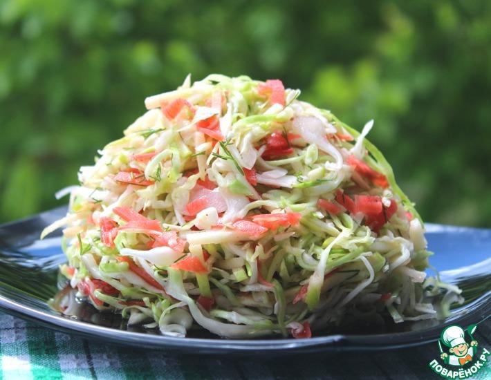 Рецепт: Салат из капусты с маринованным имбирем