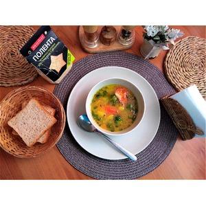 Овощной суп с чечевично-злаковой полентой