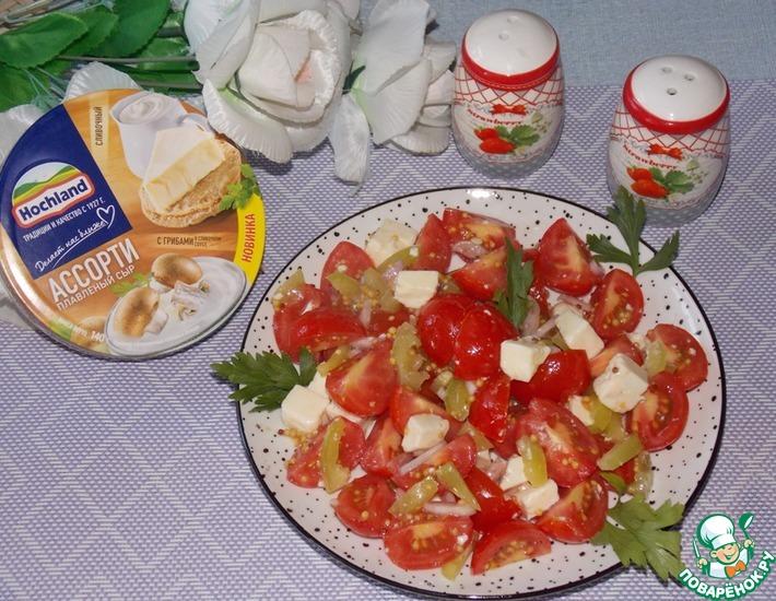 Рецепт: Салат с помидорами черри и сыром