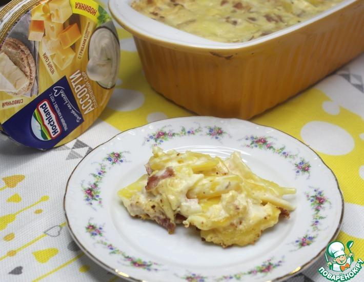 Рецепт: Картофельный гратен с сыром и беконом
