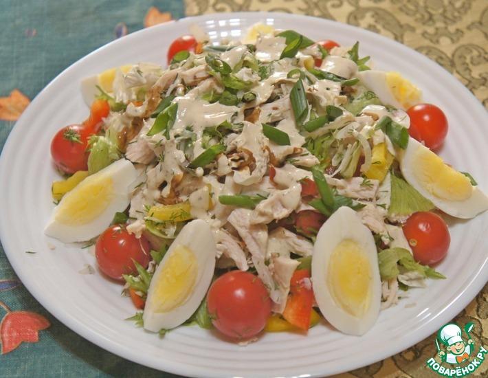 Рецепт: Овощной салат с курицей
