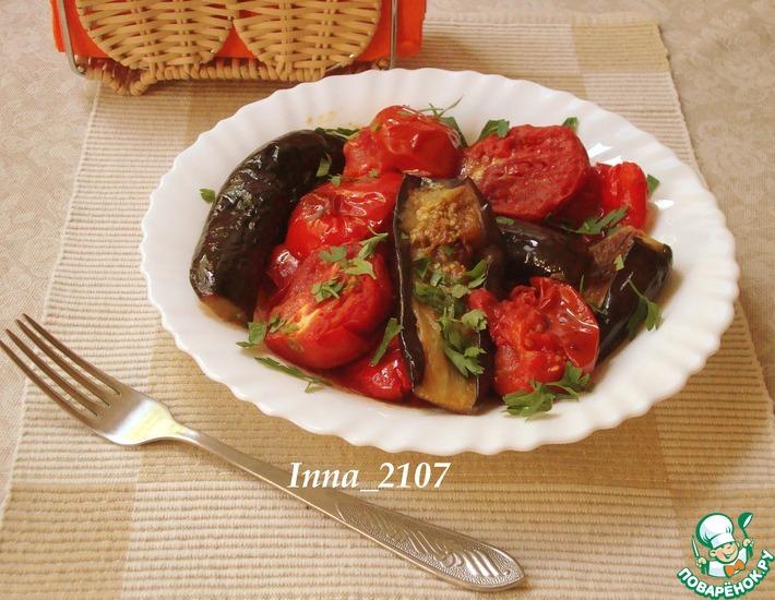 Рецепт: Баклажаны с овощами