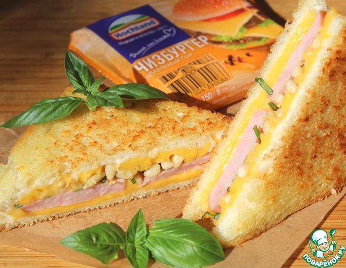Рецепт: Сэндвич сырно-чесночный