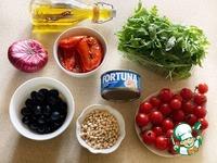 Салат с рукколой, тунцом и овощами ингредиенты