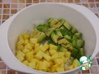 Салат с рисом, тунцом и манго ингредиенты