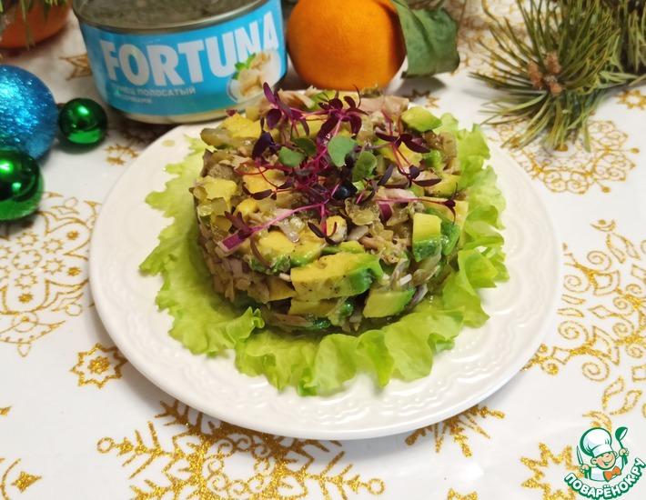 Рецепт: Салат с авокадо, тунцом и каперсами