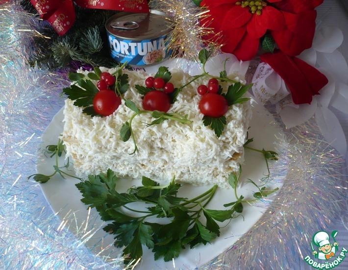 Рецепт: Закусочный торт Снежный сугроб