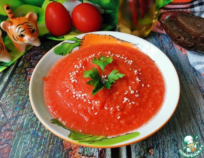 Рецепт: Морковно-томатный суп-пюре