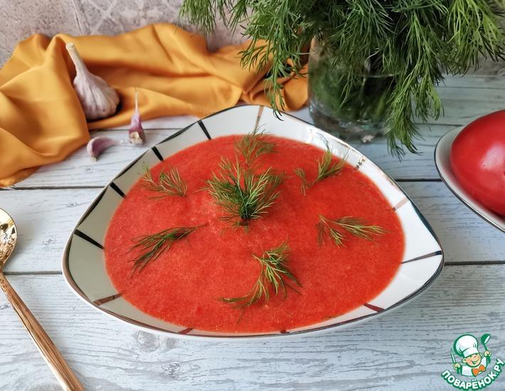 Рецепт: Холодный томатный суп-пюре