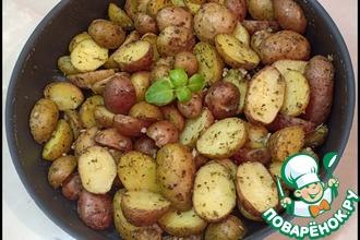 Рецепт: Картофель с травами в духовке