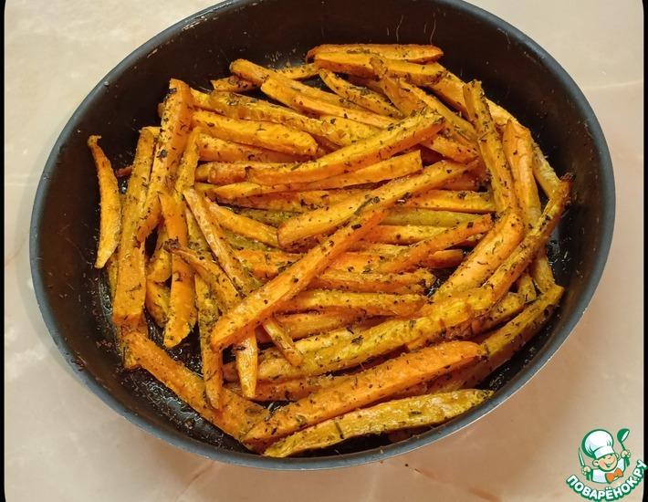 Рецепт: Морковь, запеченная с травами